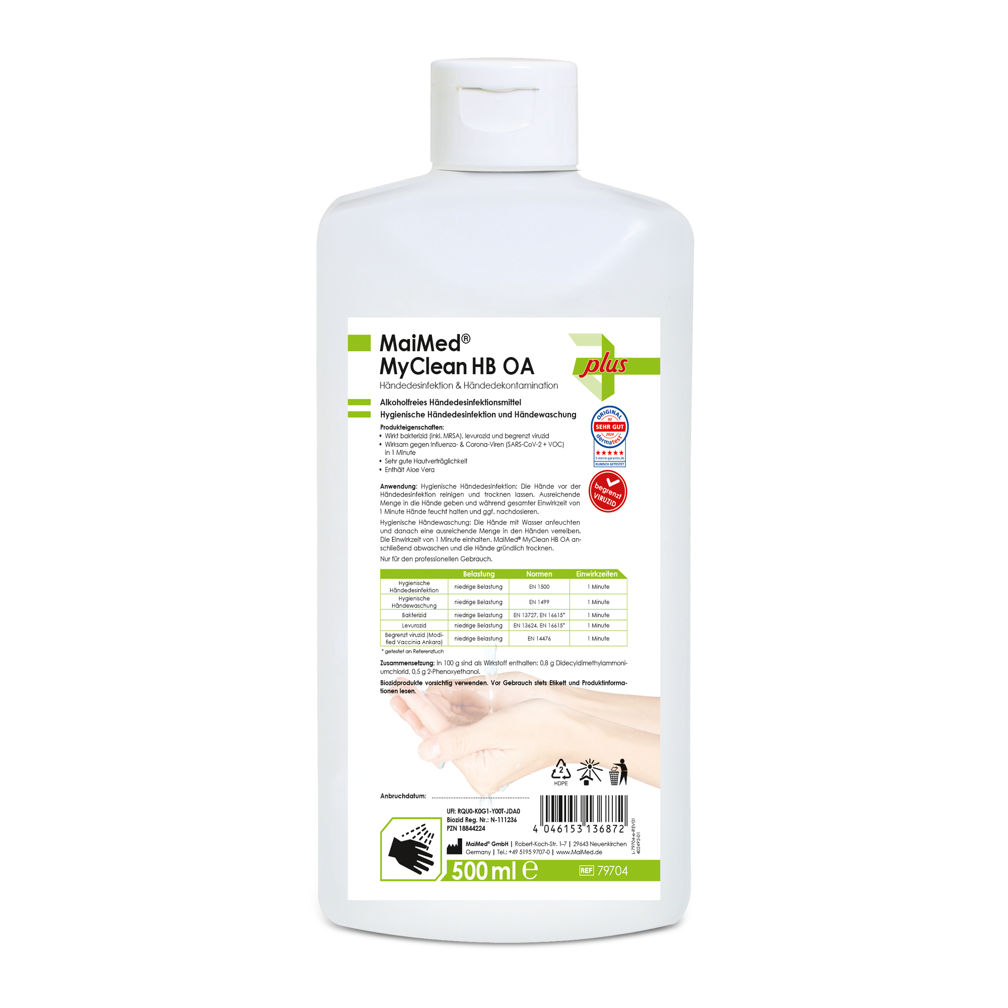 Händedesinfektion 500 ml